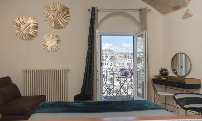 Sasso Caveoso Apartamento | Lo Scorcio suite con vista sui Sassi
