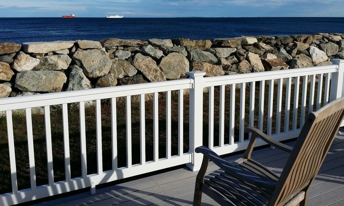 Rye Casa | Vea las islas de Shoals desde su terraza frente al mar, vistas pacíficas del puerto