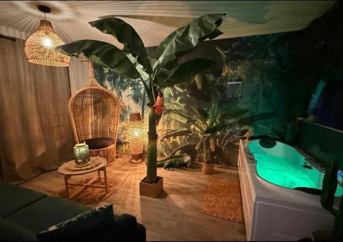 Nanteuil-les-Meaux Cama Y Desayuno | Lodge de la Jungle avec Spa