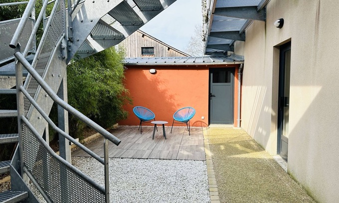 Miroir - Batignolles Apartamento | Loft 4-Loft-King-Baño Privado-Patio