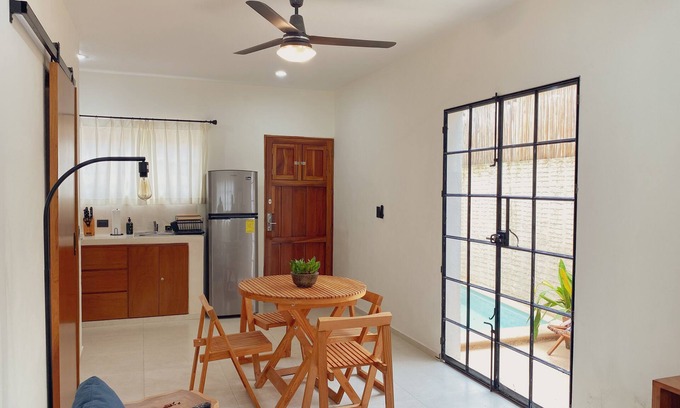 Chichen Itza - Valladolid Apartamento | Loft |Casa Saramuyo 3,Alberca, pet friendly, AC