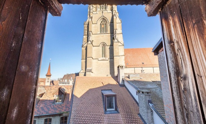 Fribourg Apartamento | Loft with view of Fribourg Cathedral