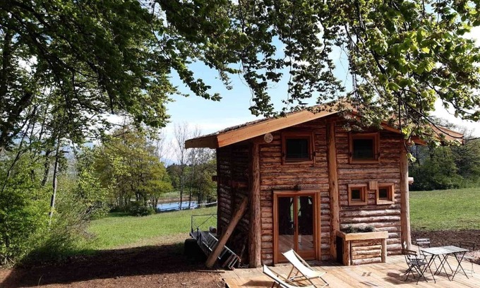 Saint-Paul-les-Monestier Cabina | Cabaña de madera-Exclusivo-Baño con ducha-Vista a la Montana-cabane en rondin
