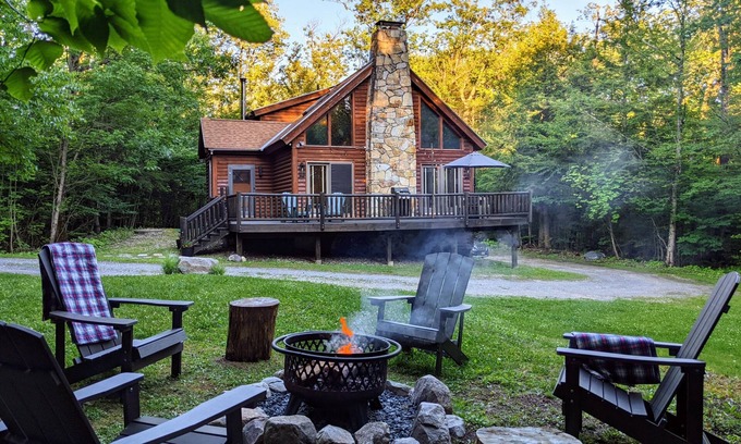 Stratton and Bromley Ski Areas Cabina | Log Cabin Escape Close to Skiing & Shops