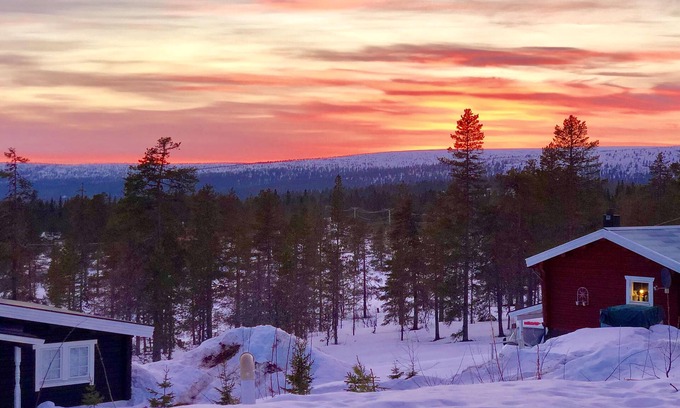 Stoten Complejo | Log cabin in Sälen with three bedrooms, eight beds and beautiful view for rent