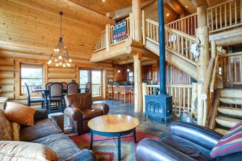 Florissant Casa | Log Cabin on Private 45-Acre Ranch in Florissant!
