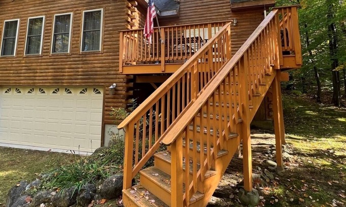 Naples Casa | LOG CABIN WITH ACCESS TO SEBAGO COVE. SLEEPS 10
