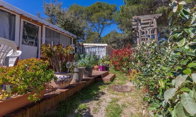 Puget-sur-Argens Alquiler De RV | Caravana 'Logement Oasis' con piscina compartida, terraza compartida y jardín privado