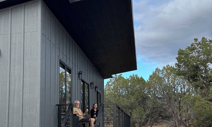 Cedaredge Cabaña | Lost Buck Resort - A modern cottage surrounded by native trees & beautiful view