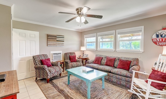 Rockport Casa | Lovely dog-friendly waterfront home with firepit, grill, balcony, & washer/dryer