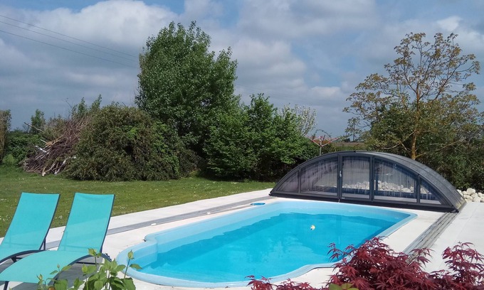 Esves-le-Moutier Casa | Casa rural de lujo con piscina climatizada en el valle del Loira - Le Vignou