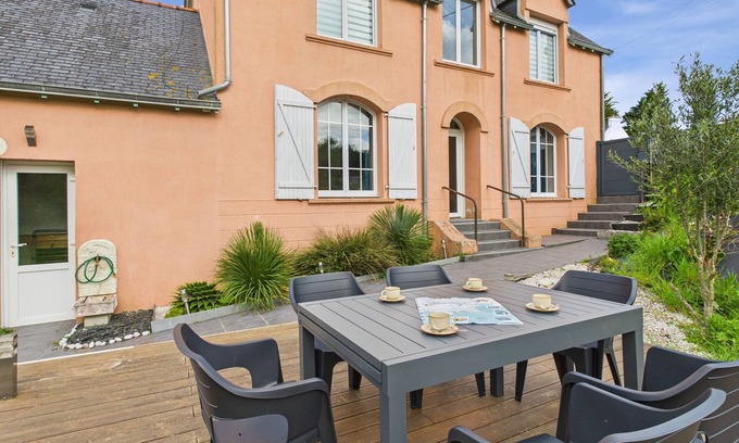 Fouesnant Chalet De Esquí | Bonita casa con jardín y terraza para 4 personas
