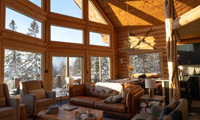 Tofte Casa | Nueva casa de troncos en 10 acres con vistas irreal del lago Superior