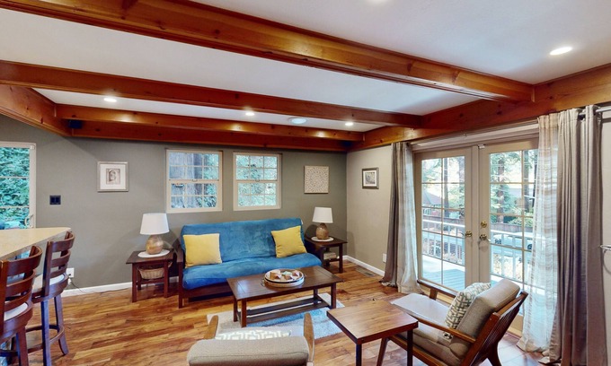 Monte Rio Casa | Lovely Redwood Retreat w/ Hot Tub & Wraparound Deck