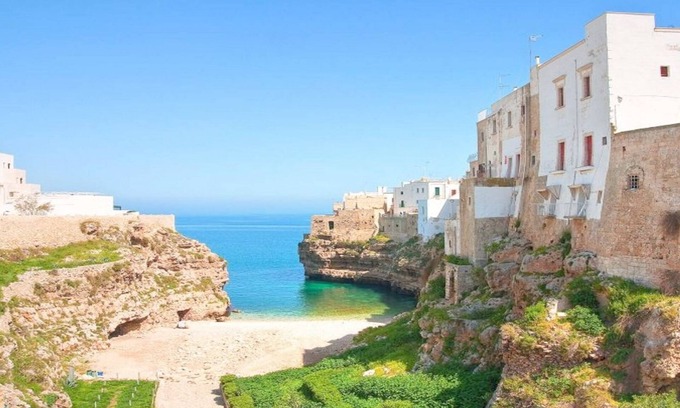 Marina di Ostuni Apartamento | Orange Mono con entrada a la piscina y aire acondicionado: vacaciones en la playa en Puglia