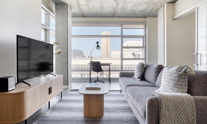 Downtown San Francisco Apartamento | Lower Nob Hill 2BR w Gym Roof nr bars SFO-691