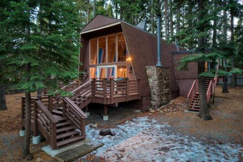 Carnelian Bay Casa | Lundy Bearden Serene Tahoe Retreat with Deck Fireplace and Forest Views