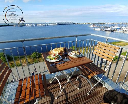 Olpenitz Apartamento | Lungomare Oro, Penthouse am Yachthafen, Traum Meerblick, Hunde erwünscht