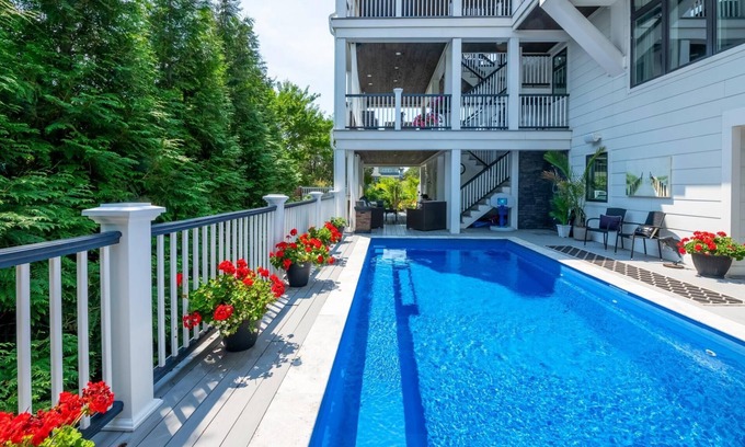 Dewey Beach Casa | Lux Pool Mansion! Ocean Views, Pvt Beach, 9BR/6BA