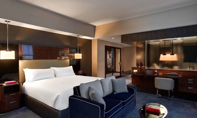 Downtown Dallas Hotel | Luxe King Room with Skyline Views, Steps from Art and Dining