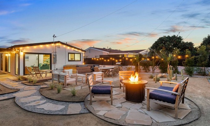 North Clairemont Casa | Luxe Modern Home w/Hot Tub, Huge Yard, & Fire Pit