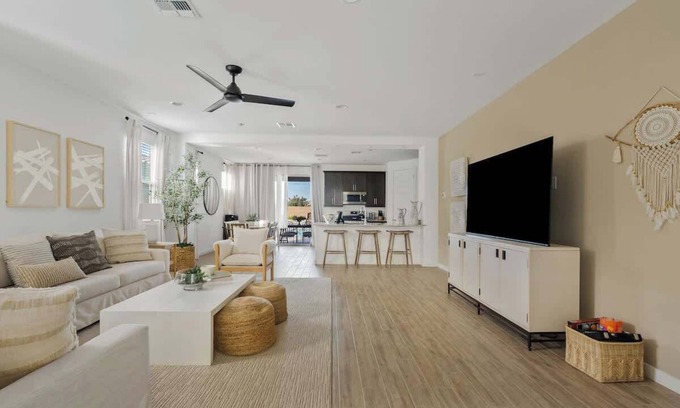 San Tan Valley Casa | Luxe Queen Creek Home w/ Pool, Yard, Work Station