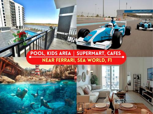 Abu Dhabi Apartamento | Luxe Waterfront 1br, Yas Canal Views! Pool, Park