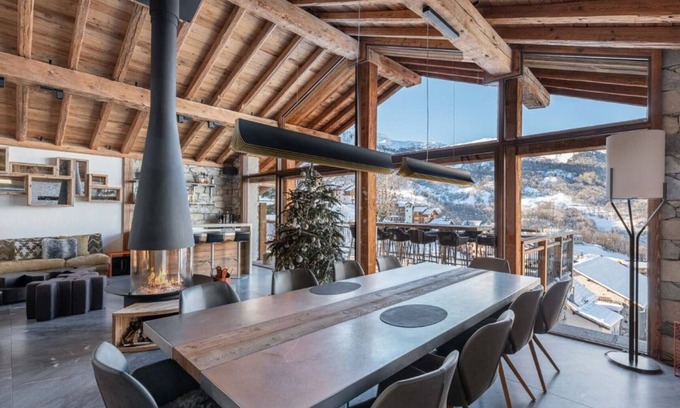 Saint-Martin-de-Belleville Chalet De Esquí | Chalet de lujo con jacuzzi, sauna y cine