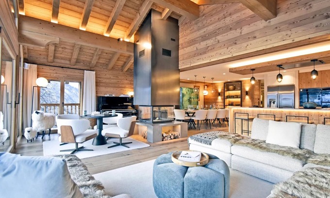 Saint-Martin-de-Belleville Chalet De Esquí | Chalet lujoso con piscina cubierta y sauna - 5 habitaciones, 12 pers., cerca de pistas y tiendas