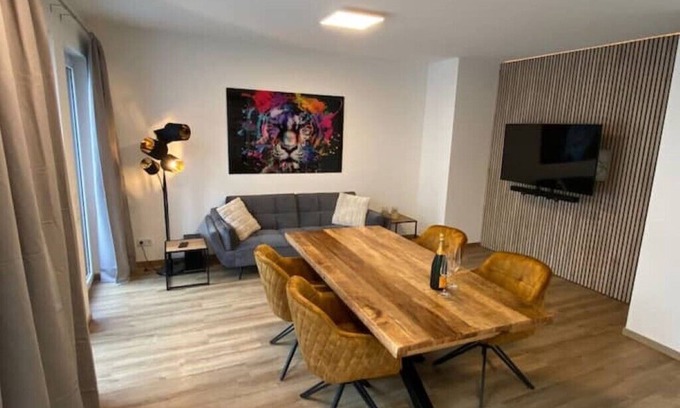 Echternacherbruck Apartamento | Luxuriöse Wohnung am Flussufer mit Infrarotsauna