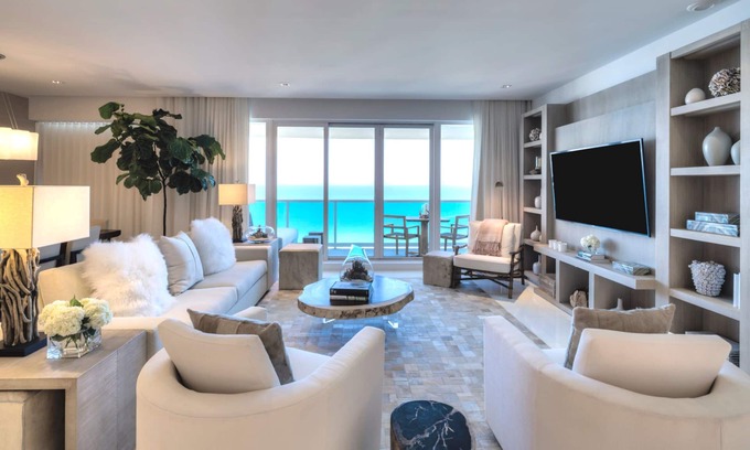 South Beach Condominio | **¡Lujoso! Penthouse de 5 * estrellas con 4 camas en el último piso del océano directo en South Beach