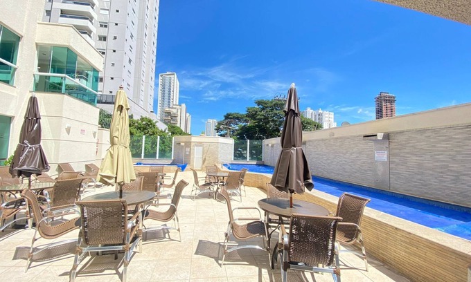 Setor Bueno Apartamento | LUXURIOUS 2-BEDROOM APARTMENT - EXCELLENT LOCATION WITH 3 AIR CONDITIONERS