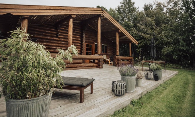 Frederikssund Municipality Cabaña | Luxurious log house near water, fjord and forest