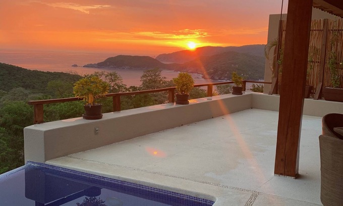 Cerro del Vigia Casa | De lujo de vacaciones, vista al mar, la playa en unos Pasos, piscina privada!