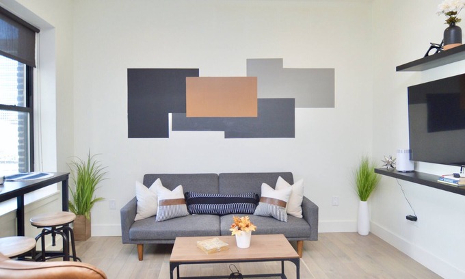 Central Business District Apartamento | 🔰Luxury 1BR Apt Kng Bed Rooftop DwnTwn Newark 5🌟