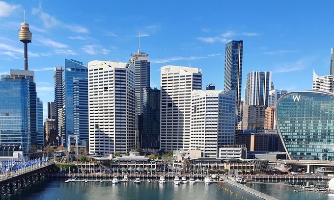 Darling Harbour Apartamento | Lujoso apartamento de 2 dormitorios en Sydney, Darling Harbour, ICC y estacionamiento seguro gratuito