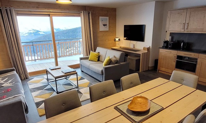 Plagne Centre Apartamento | Apartamento de Lujo 3 Dormitorios · Wifi · A Pie de Pistas · Parking · Nuevo