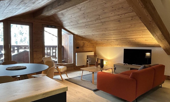 Les Allues Apartamento | Dúplex nuevo y acogedor con impresionantes vistas, 3 habitaciones, cerca de pistas en Méribel-Mottaret