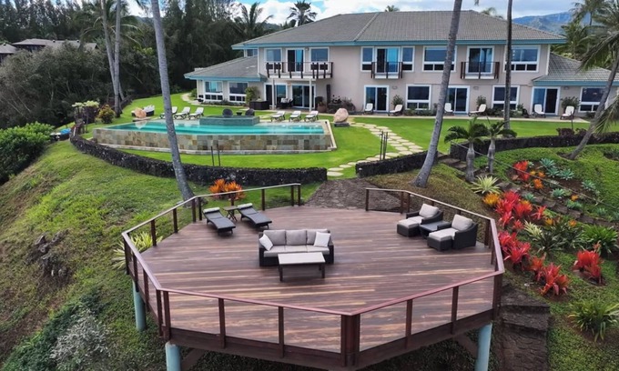 Kilauea Casa | Luxury 5 BR Estate over Beach w / Enormes vistas, piscina, jacuzzi - TVNC # 4201