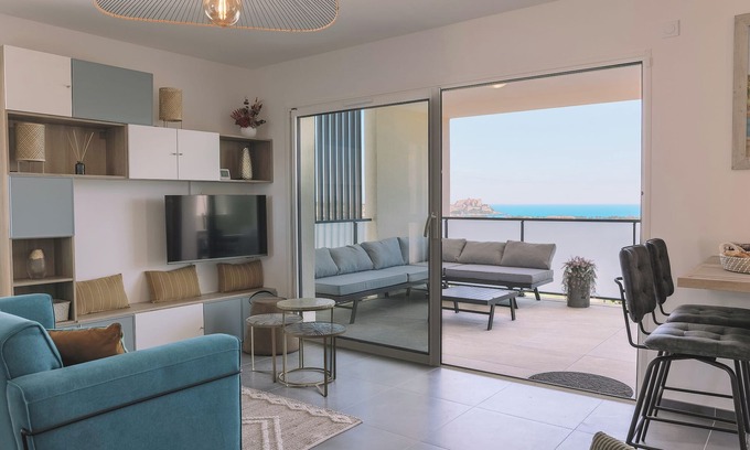 Lumio Apartamento | Nuevo dúplex (2 dormitorios) con vistas al mar, con vistas a la bahía de Calvi