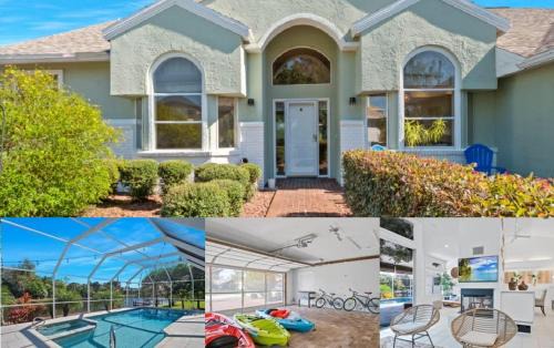 Palm Harbor Casa | Luxury Canal-Front Home with Heated Pool Spa Bicycles