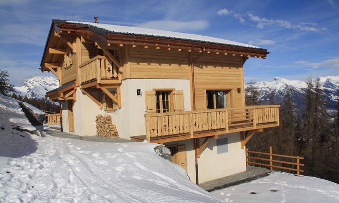 La Tzoumaz Chalet De Esquí | Impresionante chalet nuevo para 10 personas - Verbier 4 valles con 15% de descuento en skipass