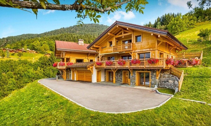 Manigod Chalet De Esquí | Chalet- Caramel-De Lujo-Vista a la Montana-Baño con bañera