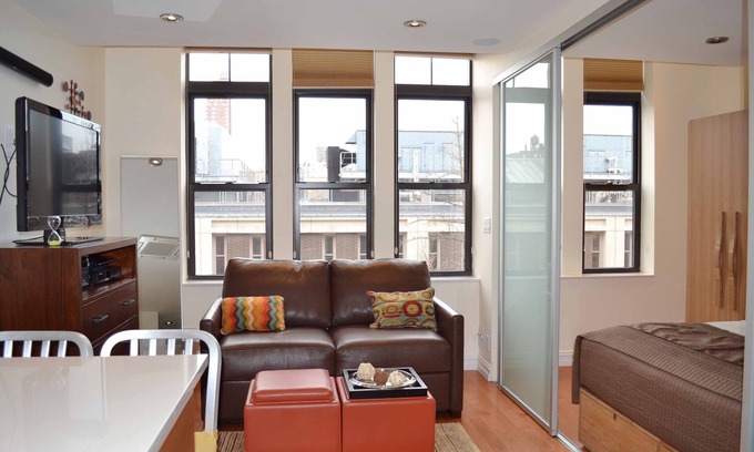 Upper West Side Apartamento | Apartamento contemporáneo de lujo amueblado de 1 habitación con lavadora / secadora cerca de Central Park
