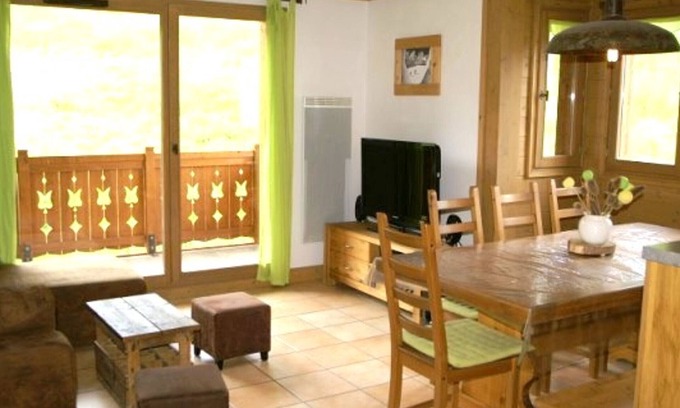 Prapoutel Apartamento | Dúplex de lujo a pie de pistas con vistas, balcón y centro de bienestar