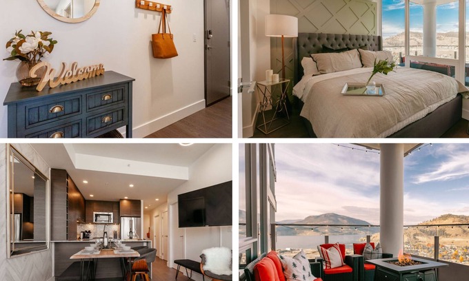 North End Apartamento | LUXURY FURNISHED CONDO WITH VIEWS 1 BED & DEN! DT KELOWNA