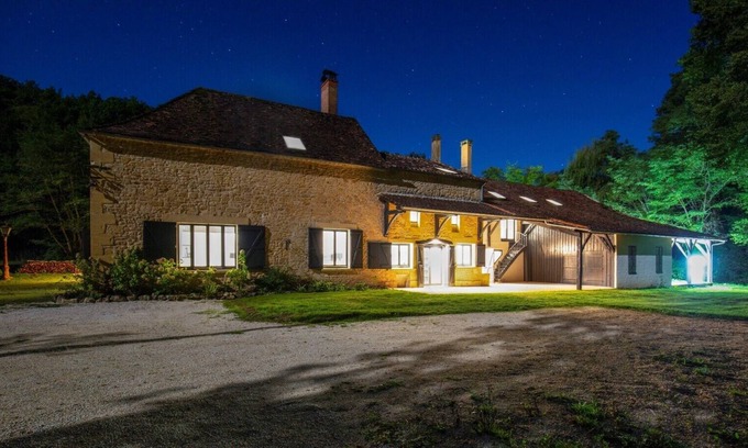 Saint-Avit-Senieur Casa | Casa rural de lujo para hasta 12 personas con piscina privada climatizada