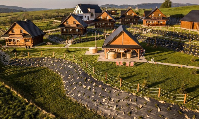 gmina Słopnice Cabaña | Casas de vacaciones de lujo con piscina y sauna