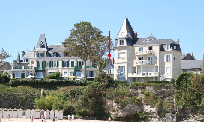 Saint-Lunaire Casa | Casa de lujo + piscina, a 50 m del mar romántica villa en zona tranquila cerca de las tiendas locales