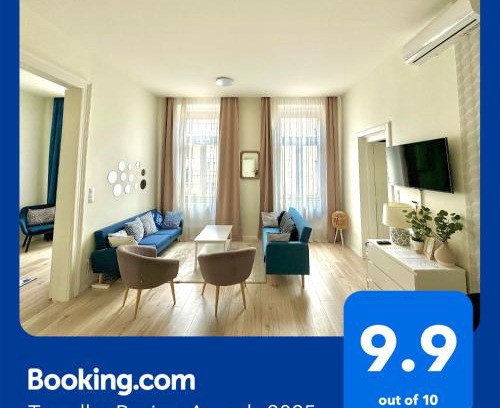 Corvin negyed Apartamento | Luxury Huge Apartman - 92m2 - 3 Bedrooms - 3 Air Conditioners - Free Garage!